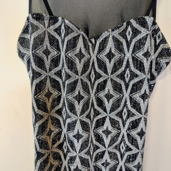 VTG Eclipse Sparkly Geometric Mini Dress - Size M - Picture 3 of 5